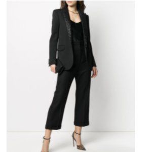 EUC, French Connection Cocktail/holiday Black W/ Sequins Lapel, size 2